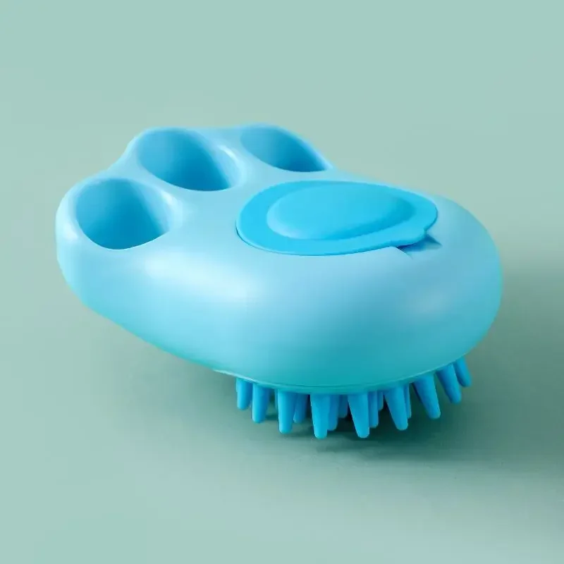 Pet Cat and Dog Silicone Bath Brush Massage Care Soft Brush Can Fill Liquid Bath Ball Brush Pet Accessories Cat Cleaning Tools