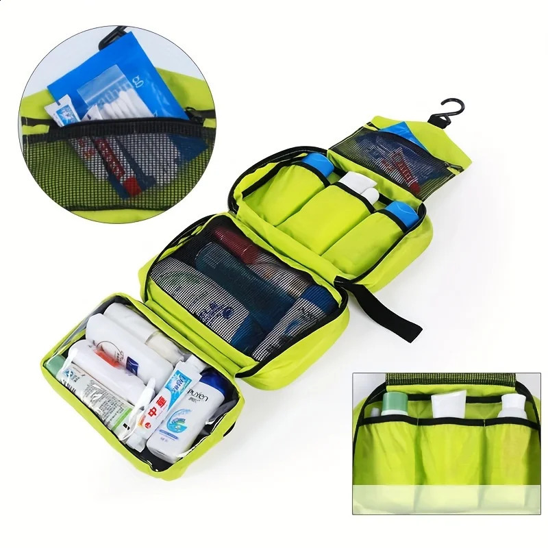 Ship from US Hanging Toiletry Bag Travel Wash Organizer Kit For Men And Women Cosmetics Make Up Sturdy Hook Shower 250305FBB