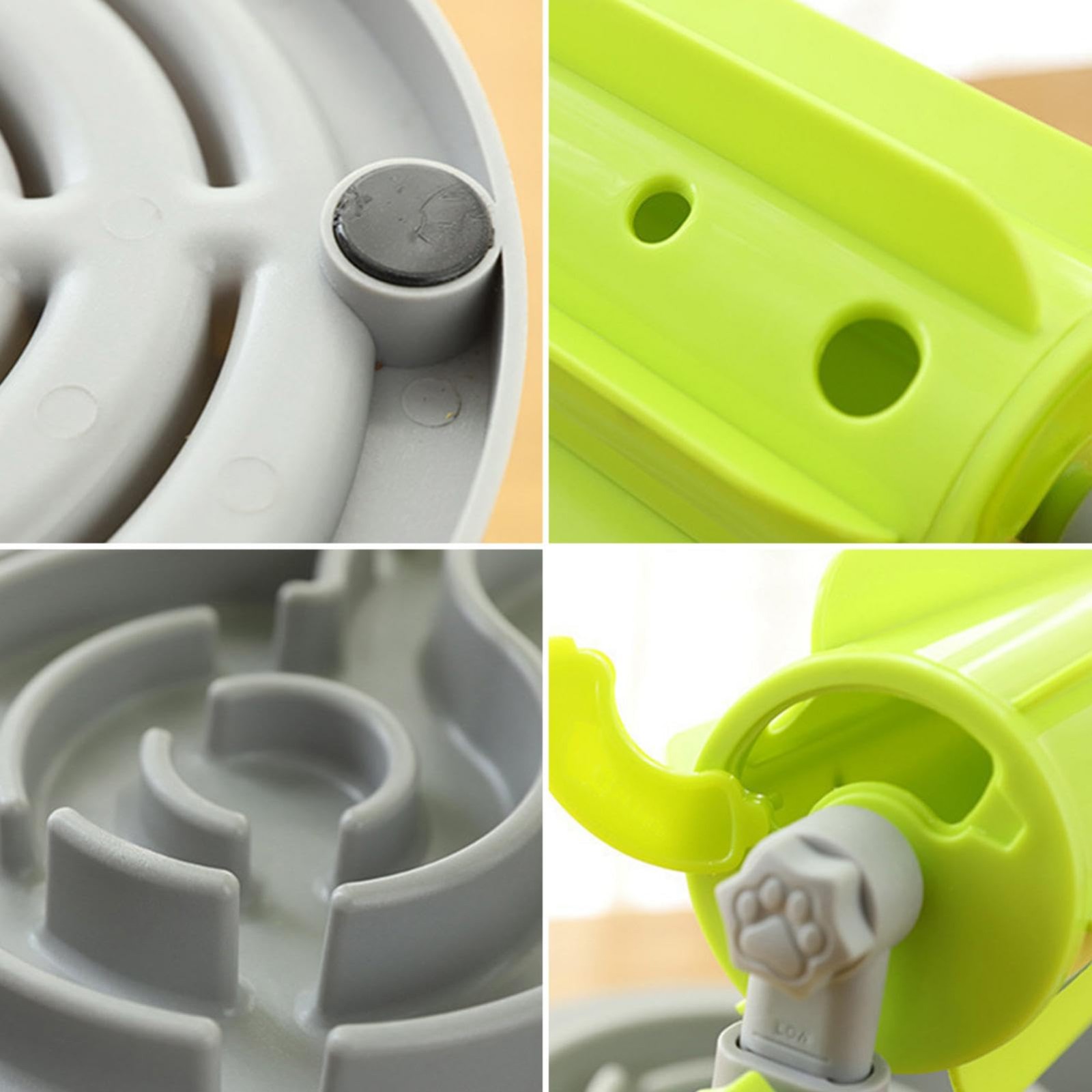 Interactive Dog Cat Food Puzzle Toy,Drum Dispenser,Slow Eating Feeding Bowl,Food Leaking Device,Brain Toy Feeder,Adjustable Tool