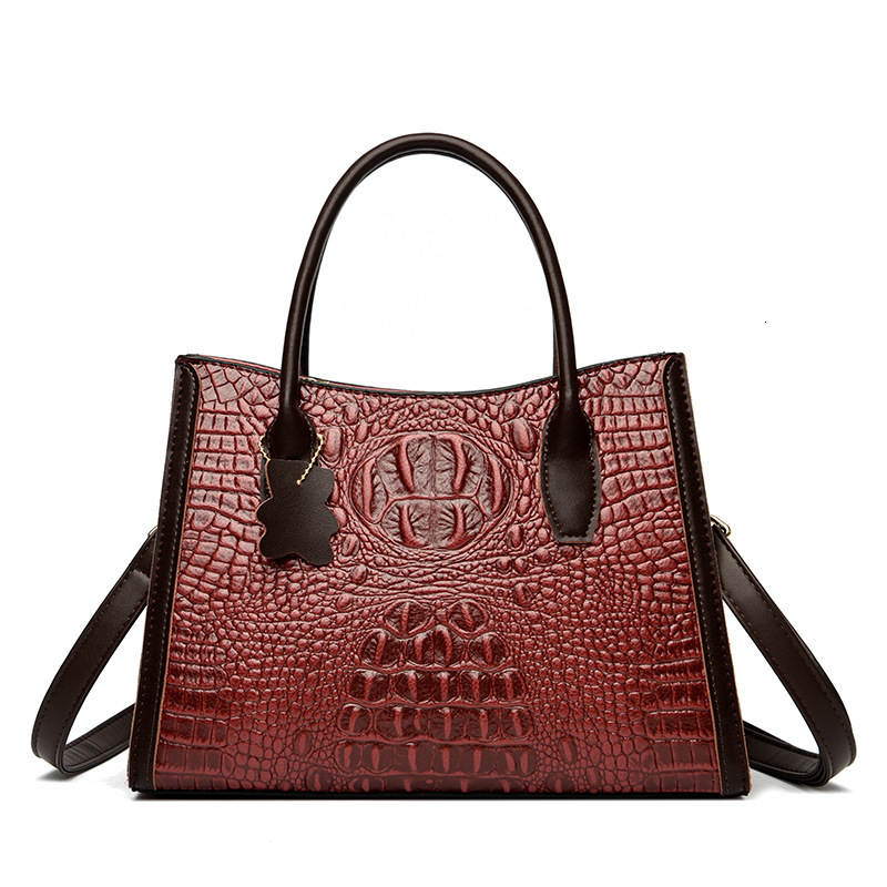 Bag Large Capacity Handbag 2024 New Tote Fashion Crocodile Pattern Women's Mother Bag