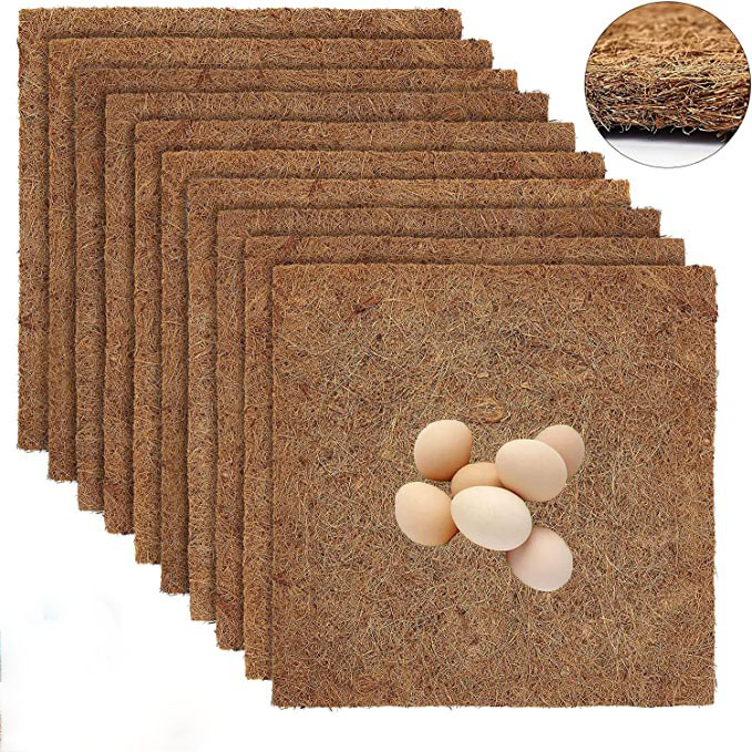 Natural Coconut Fiber Chicken Nesting Box Liners Coop Bedding Mats for Hen House Poultry Supplies for Laying Eggs for Birds