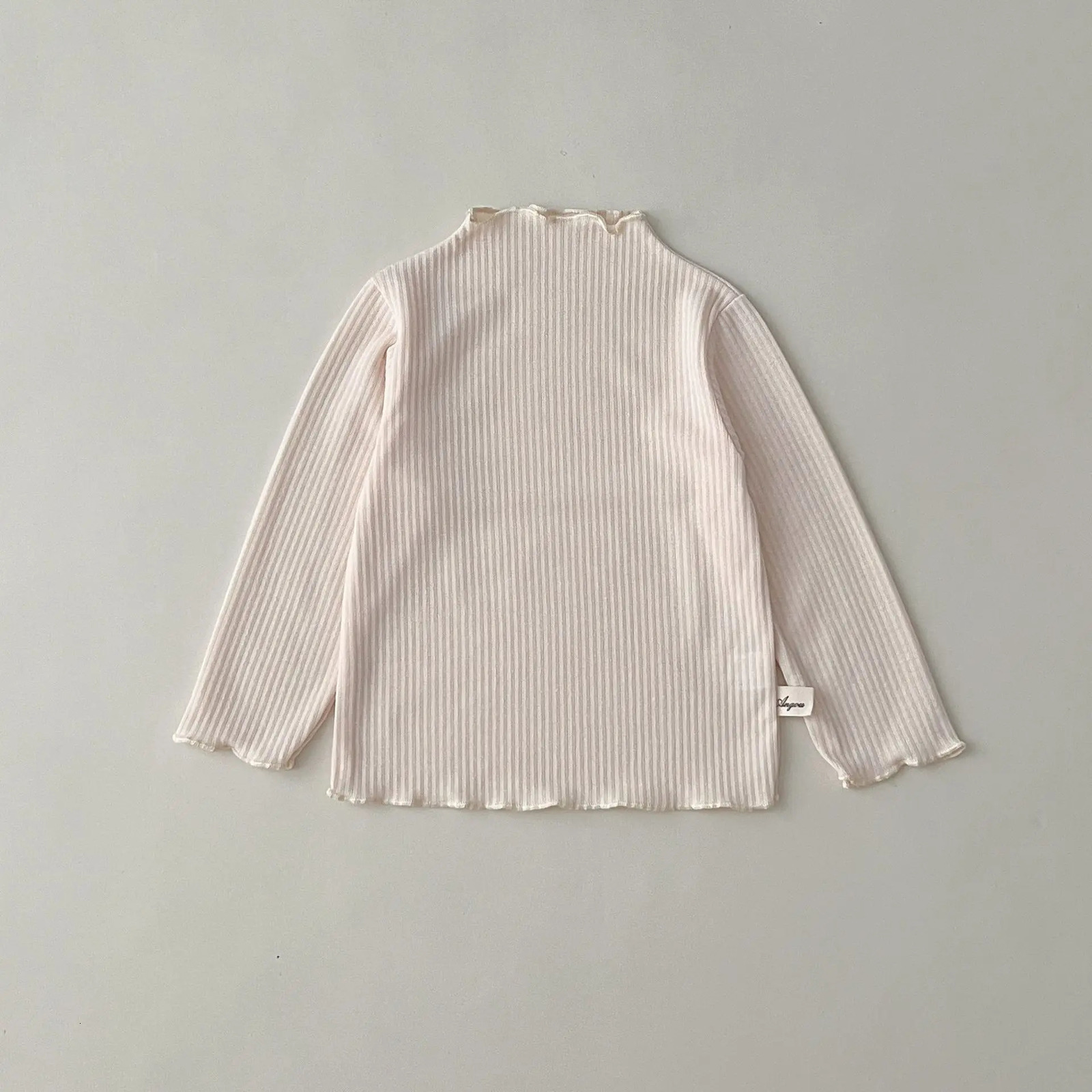 MiniAinis Autumn Winter Baby Half High Collar Solid Color With Long Sleeved T-shirt Underneath Girls Cotton Underlay Top 250304
