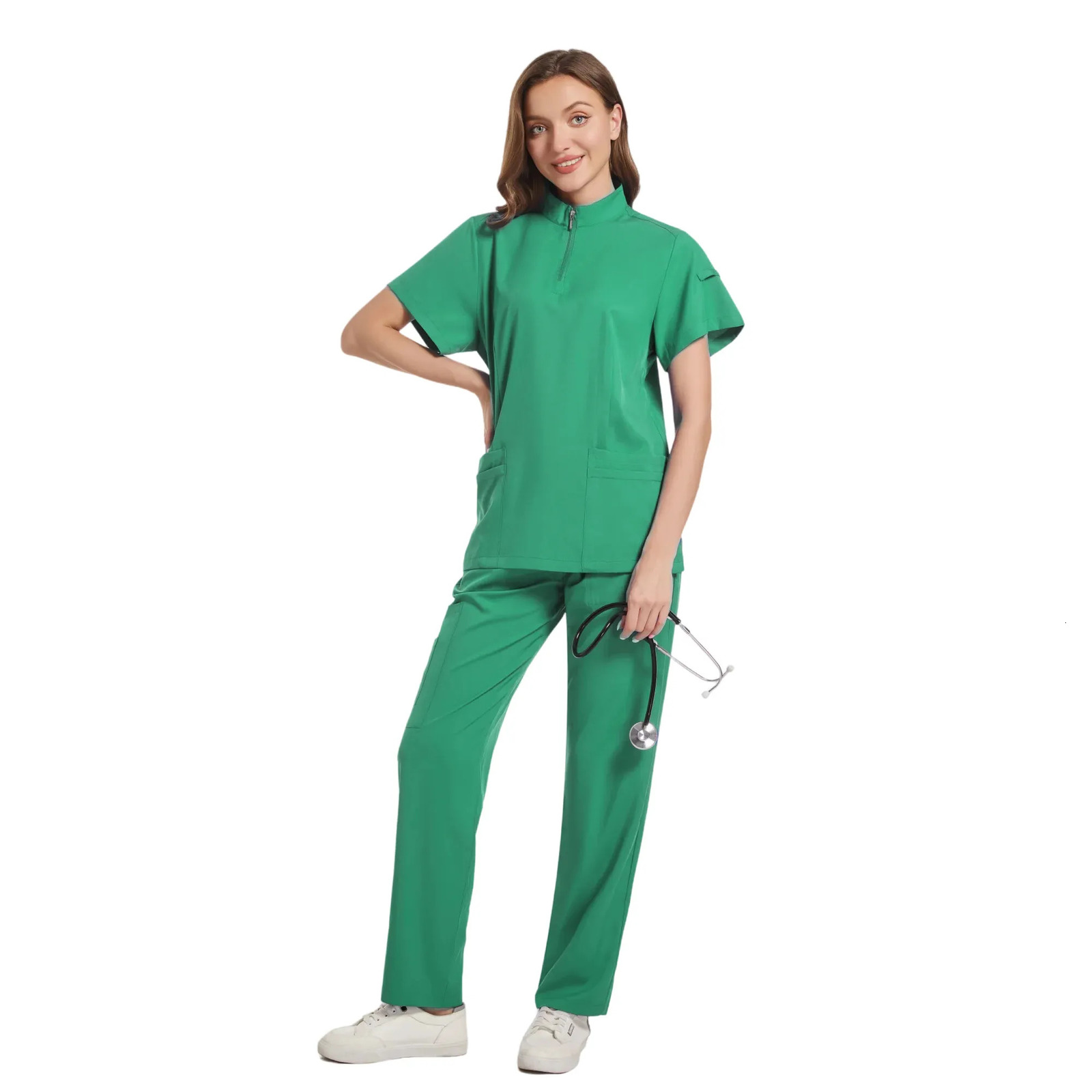 Unisex Uniforms Men Women Nursing Clothes Beauty Costume Nurse Scrubs Sets Doctor Dentist Workwear Clinical Tops Pants 250304