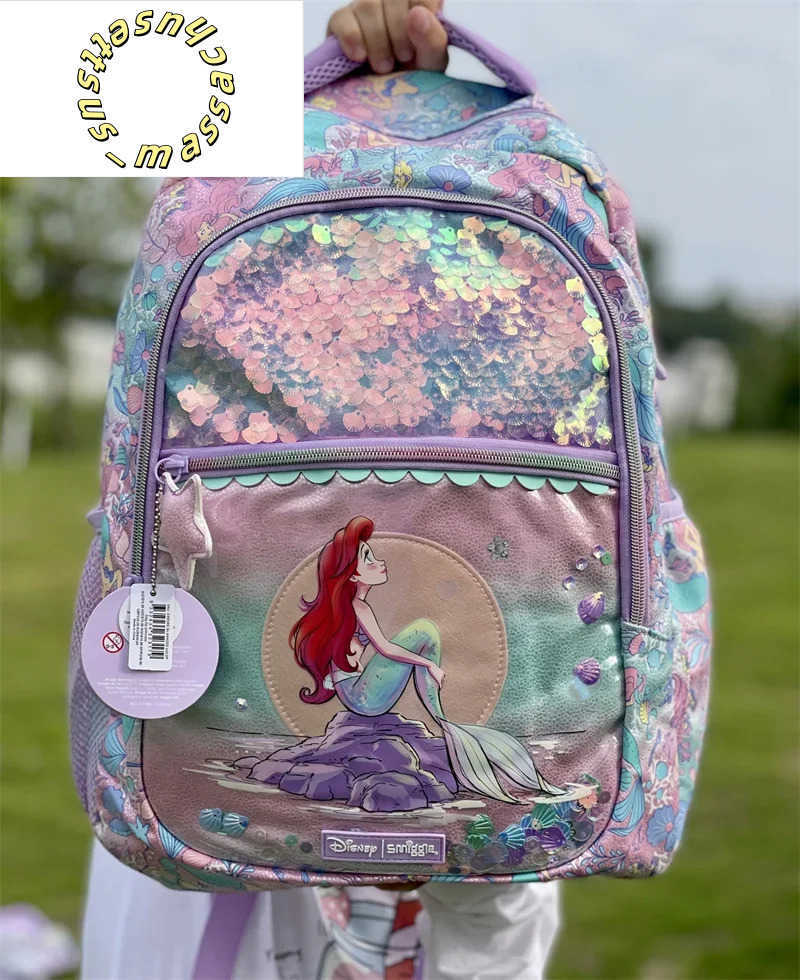 Backpacks MinisoAuthentic School Bag Mermaid Shell Childrens Stationery Backpack Student Pen Case Lunch Bag Backpack Set Y250305P5RK