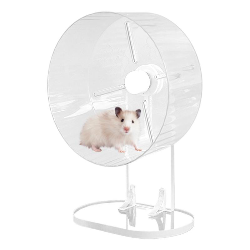 Dwarf Hamster Wheel Animals Spinner Wheel Toys Acrylic Silent Pets Exercise Spinner Accessories For Dwarf Syrian Hamster