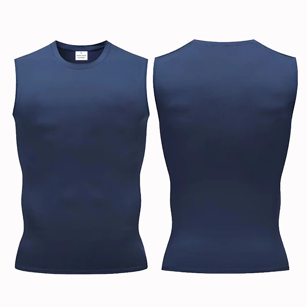 Mans Compression Tank Top Men Gym Shirt Sleeveless Quick Dry Sportswear Male Fitness Bodybuilding Vest Workout Muscle Top 250304