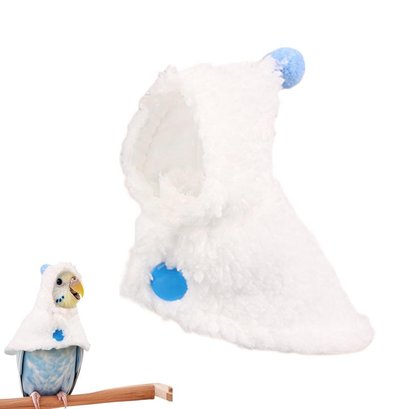 Winter Parrot Clothing Plush Bird Cloth Parrot Warm Bird Cloak Cosplay Cute Photo Props Winter Bird Costume For Parrot Mynah &