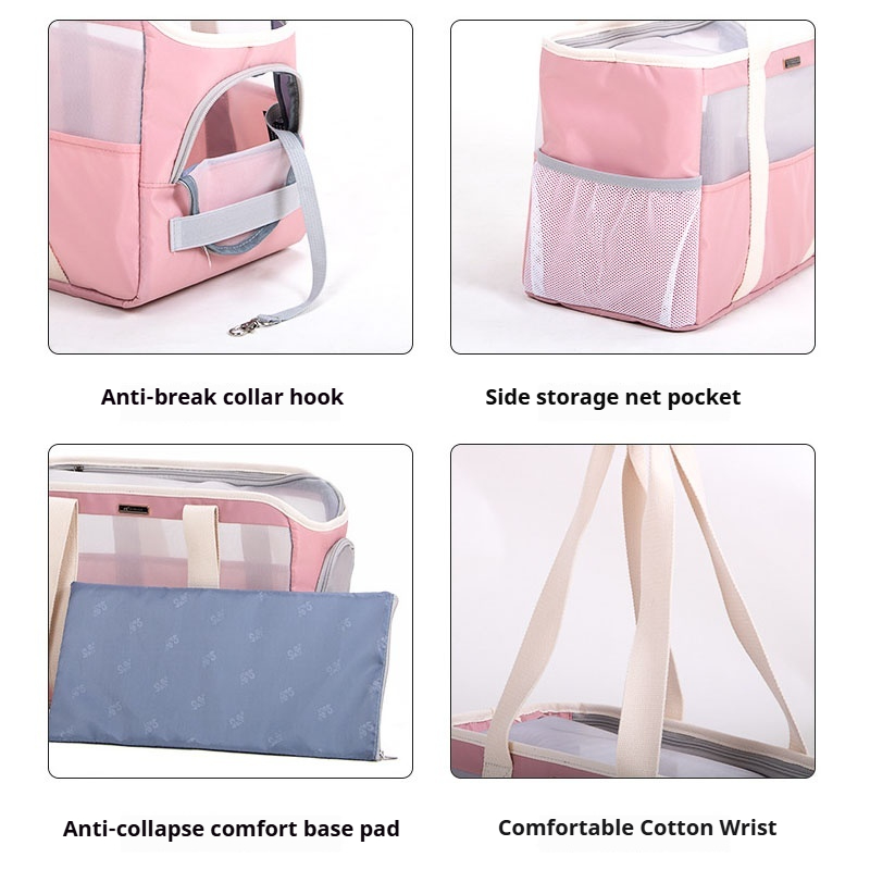 Dog Carrier Bag Soft Side Backpack Cat Pet Carriers Dog Travel Bags Airline Approved Transport for Small Dogs Cats Outgoing