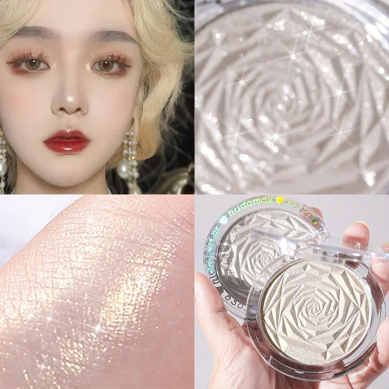 6 Colors Highlighter Powder Diamond Glitter Palette Makeup Face Contour Shimmer Ginger Highlight Cosmetics 250219