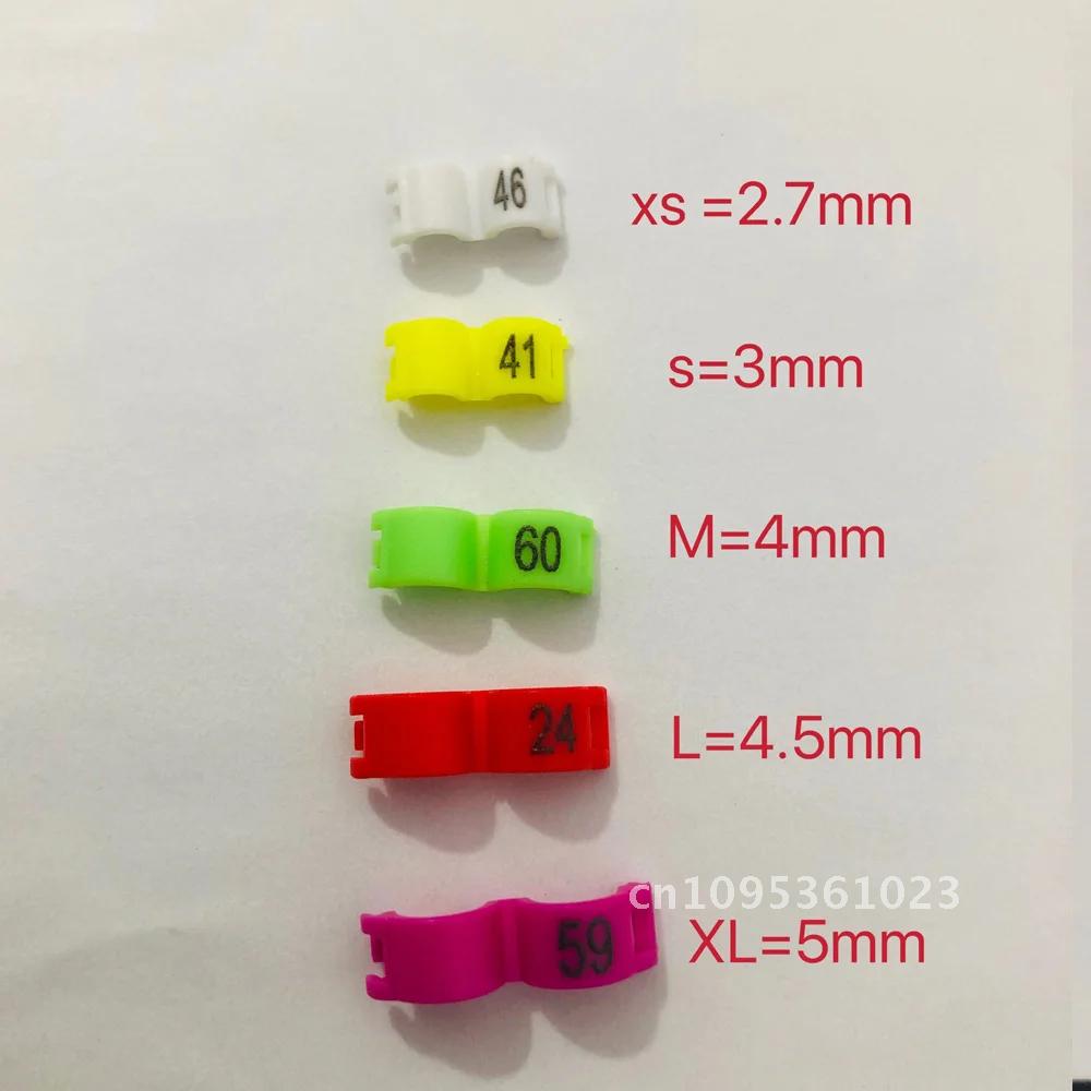 60 Pcs Inner 2.7/ 3/4/4.5/5mm Canary Clip Ring Bird Pigeon Leg Rings Small Foot ring Mix Rings Parrot Color bird Birds