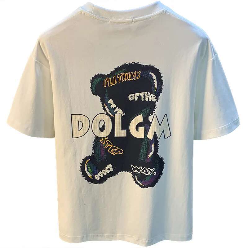 High-End T-Shirt 2025 Summer Thin Embroidery Printed Short-Sleeved Clothes Crew Neck Casual Fashion Elastic Men's Clothing