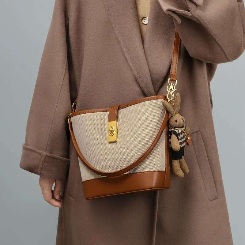 Bag Lady 2025 New Women's Bucket Bag Single-Shoulder Commuter Explosive High-Grade Cross-Body Handbag Bags