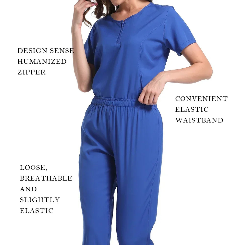 uniform Womens Care Set Top Pants Scrub Clinical Beauty salon Hospital setnurse hospital 250304