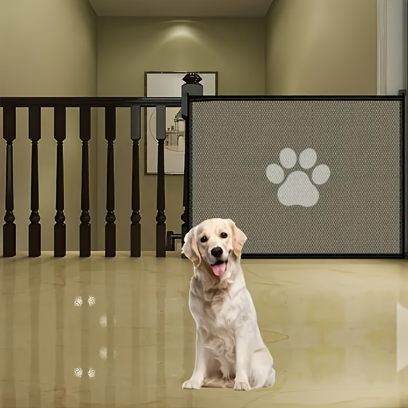 Expandable Safety Pet Gate - Durable PE Mesh Gate For Indoor Outdoor Use, Adjustable, Portable, Easy Install, Stair Barrier