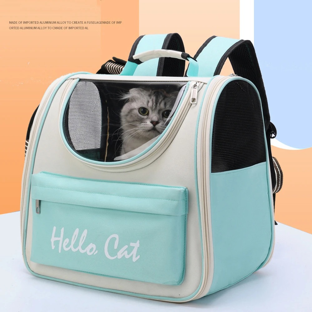 Transparent Cat Carrier Backpack Breathable Portable Pet Travel Bag for Small Cats Dogs Lightweight Outdoor Pet Carrying Bag