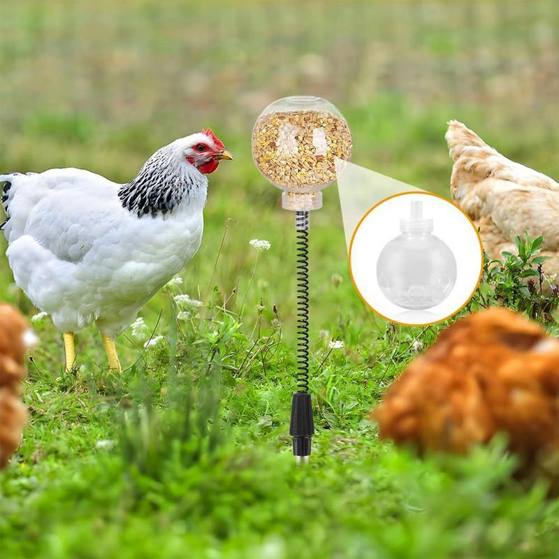 Slow Feed Release Toy for Flock Chicken Coop Pecking Toy Funny Hens Feeding Supplies Poultry Treat Dispenser for Boredom Busting