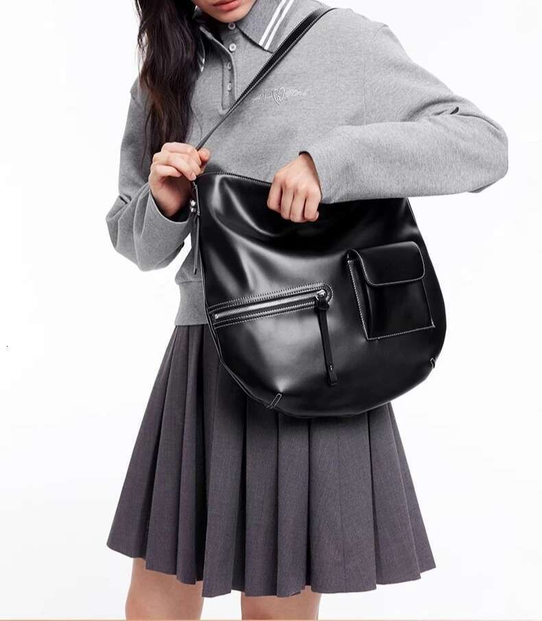 HOBO Soft Leather Handbags Large Capacity Casual Tote Crossbody Shoulder Bags For Women Hand Bag Bolsas Versatile