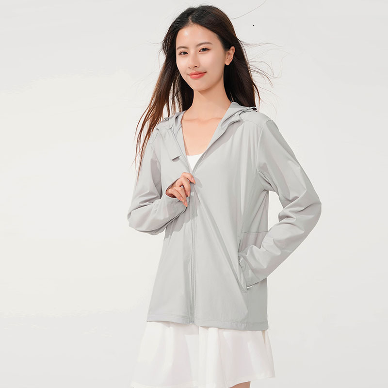 tracksuit New hooded men, with original gauze and ice sensation. Small brim sun protection women, outdoor breathable skin clothing for men