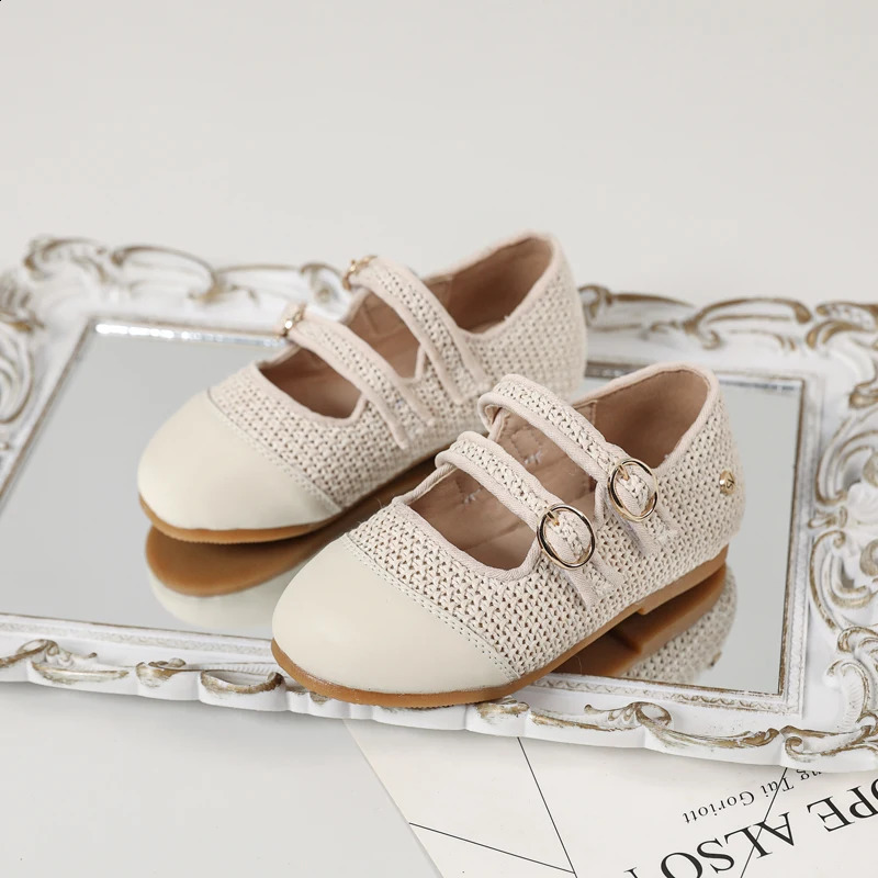 AS Kids Shoes Children Weave Shoes Baby Girls Fashion Oxford Toddler Loafers Boys Shoes Infant Princess Shoe Mary Jane 250304