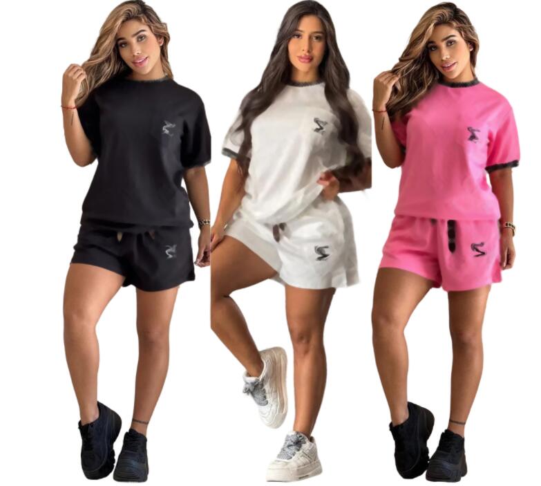 Designer Women Tracksuits Fashion 2 Piece Set Short Sleeve T-shirts Shorts Jogging Suit Pullover clothes