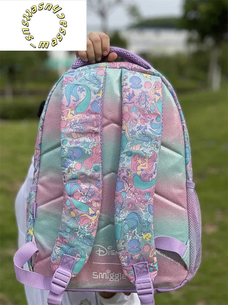 Backpacks MinisoAuthentic School Bag Mermaid Shell Childrens Stationery Backpack Student Pen Case Lunch Bag Backpack Set Y250305P5RK