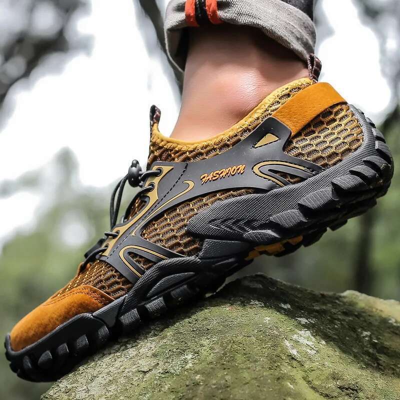 Men's Solid Color Creek Tracing Water Outdoor Beach Swimming Mountaineering Breathable Quick-Dry Aqua Shoes