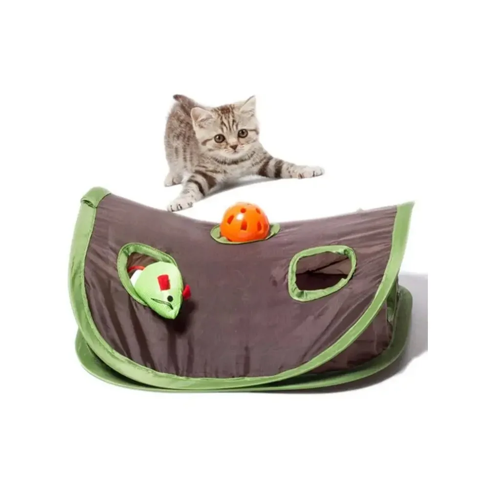 Cat Tunnel Portable Mouse Cats Toys Cat Supplies Pet Cat Mice Game Foldable Nine-hole Mouse Hunt Toys Pet Products Kitten Toys