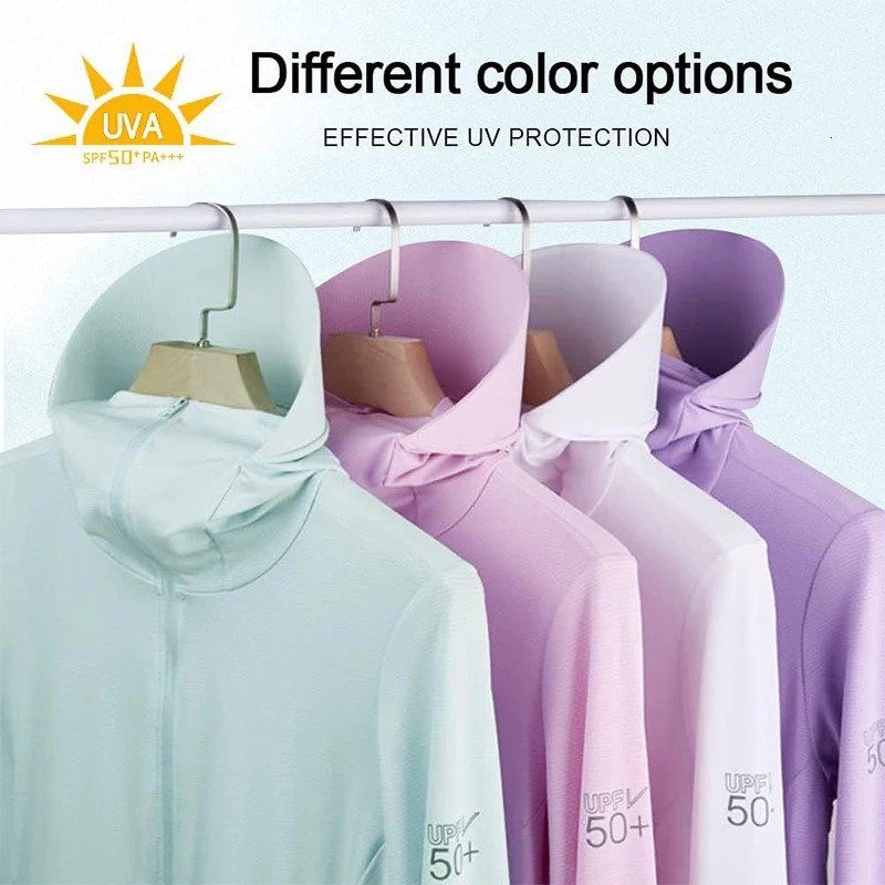 TRVLWEGO Womens Cycling Jacket SPF 50 Sun Protection Long Sleeve Hiking Running Outdoor Zip Up Hoodie Shirts with Pockets 250304