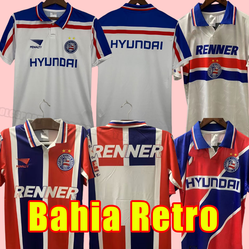 98 99 Retro Esporte Clube Bahia soccer jerseys 1998 1999 home white Mens Adults Vintage football shirts S-XXL 1996 96 classical