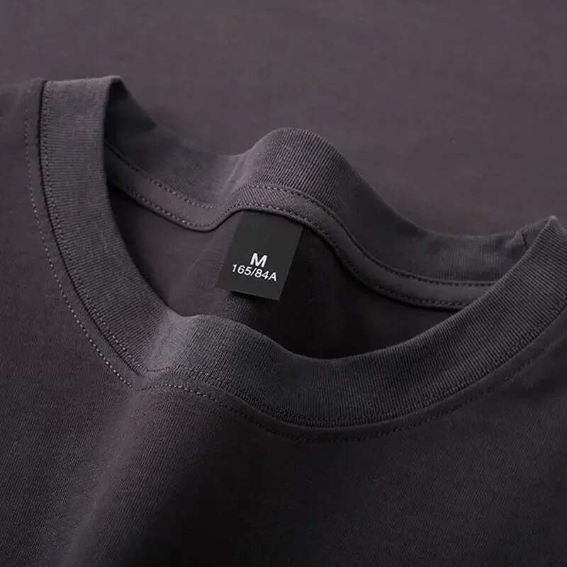 600 grams 100% cotton men oversized heavy t-shirt summer women short-sleeved high casual men t-shirts