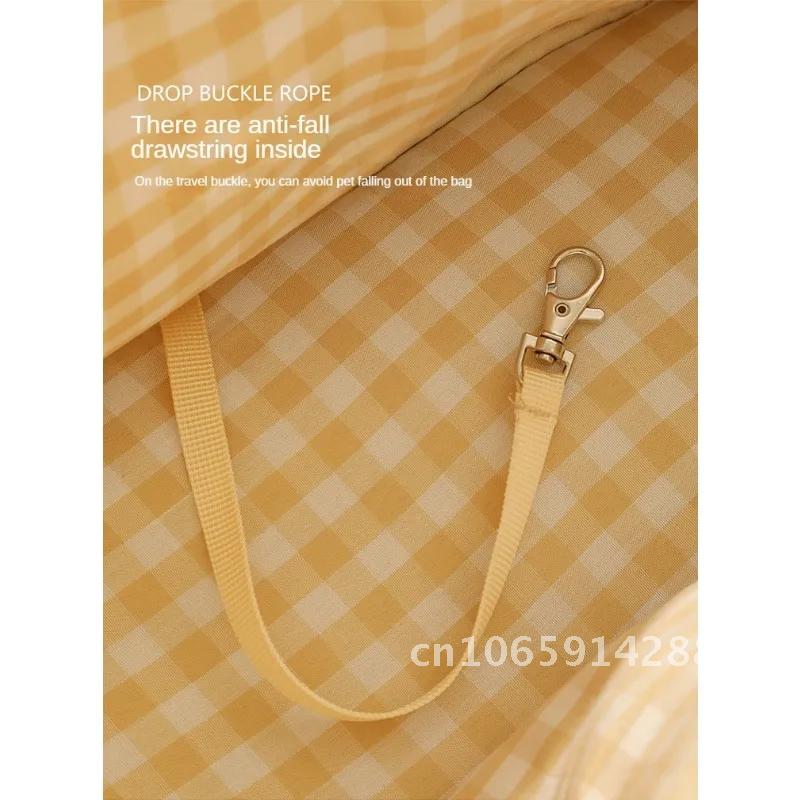 2024 Korean New Large Capacity Cat Portable and Dog Dog Bag Small Bag Pet Cotton Bag Teddy Pure Travel