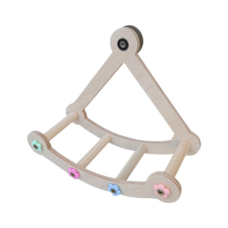 Bird Swings For Parrots Rotating Safe Wooden Hammock Perch Bird Toys Wood Swing Pet Parrot Cage Accessories For Conure Parakeet