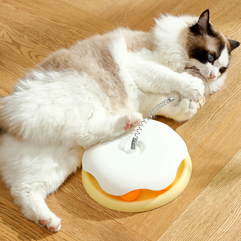 1pc Cat Puzzle Food Leaking Ball Toy Cat Dog Interactive Treat Leaking Toy Slow Cat Dog Feeder Cat Turntable Toys Pet Supplies