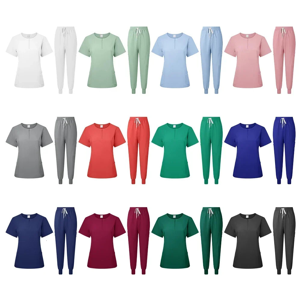 uniform Womens Care Set Top Pants Scrub Clinical Beauty salon Hospital setnurse hospital 250304