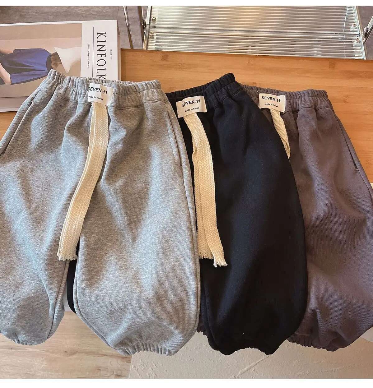 Ddmyshoesvip New Spring And Autumn Sweatpants For Boys Casual Boy Student Loose Sports Pants Baby Pockets Kids Trousers