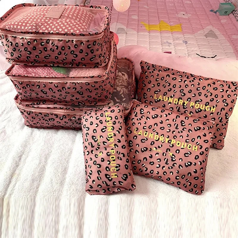 Ship from US 6piece travel organizer set suitcase storage bag portable clothing underwear shoes cube makeup luggage 250305FBB