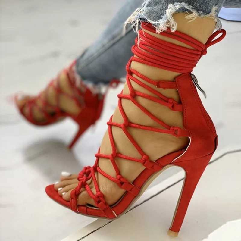 Womens Cross Strap Open Toe Sandals Pumps Shoes Womens Sandals Sexy High Heels ShoesXJ2500305