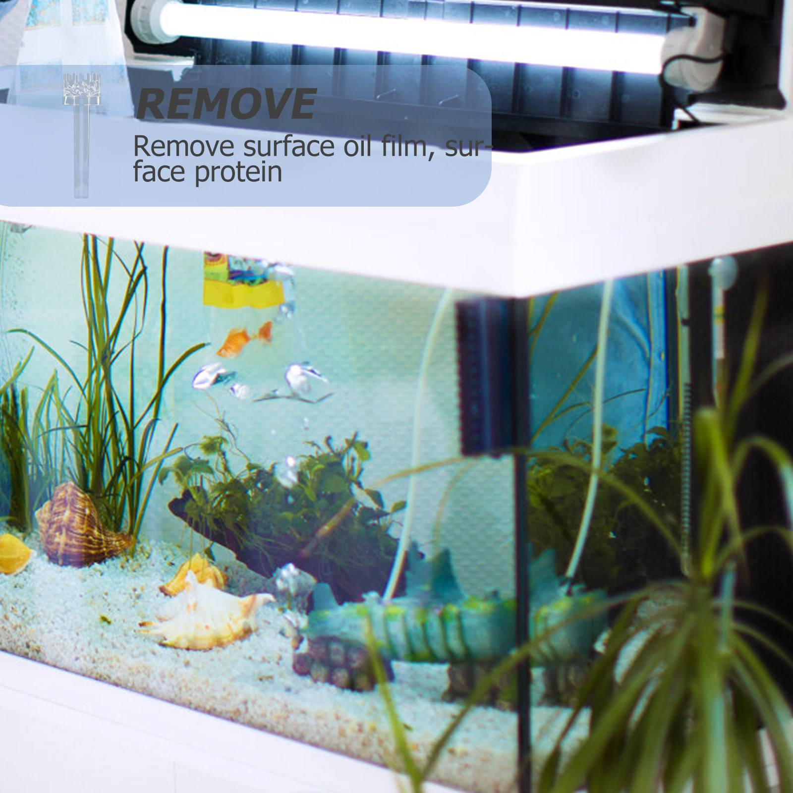 2 Pcs Fish Tank Degreasing Film Cleaner Acrylic Plastic Oil Remover Protein Skimmer Filter Aquarium Accessories Abs