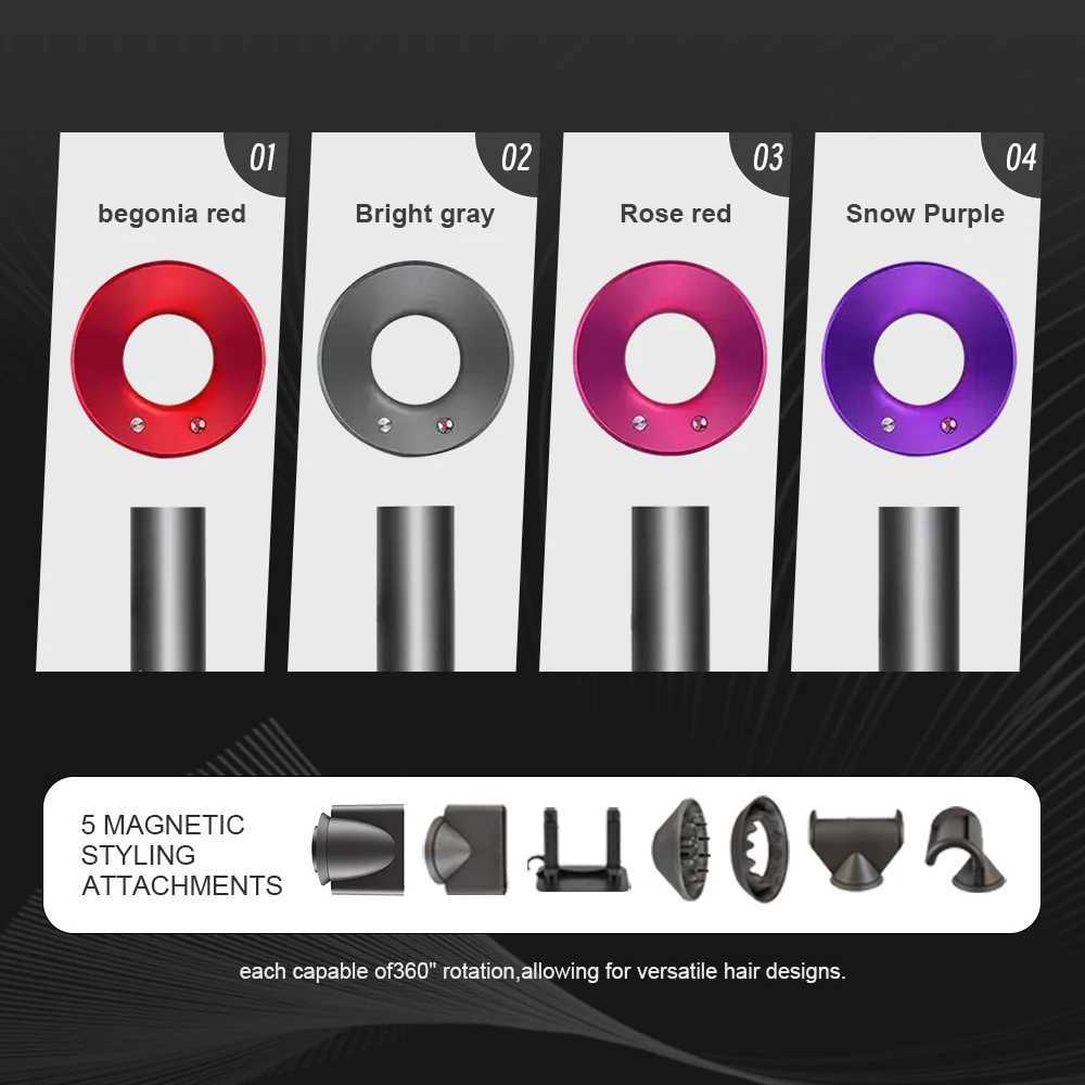 Hair Dryers 1.8m Professional Leafless Hair Dryer Negative Lon Hair Care Quick Home Powerful Hairdryer Constant 200 Million Anion Blow Dryer z250305