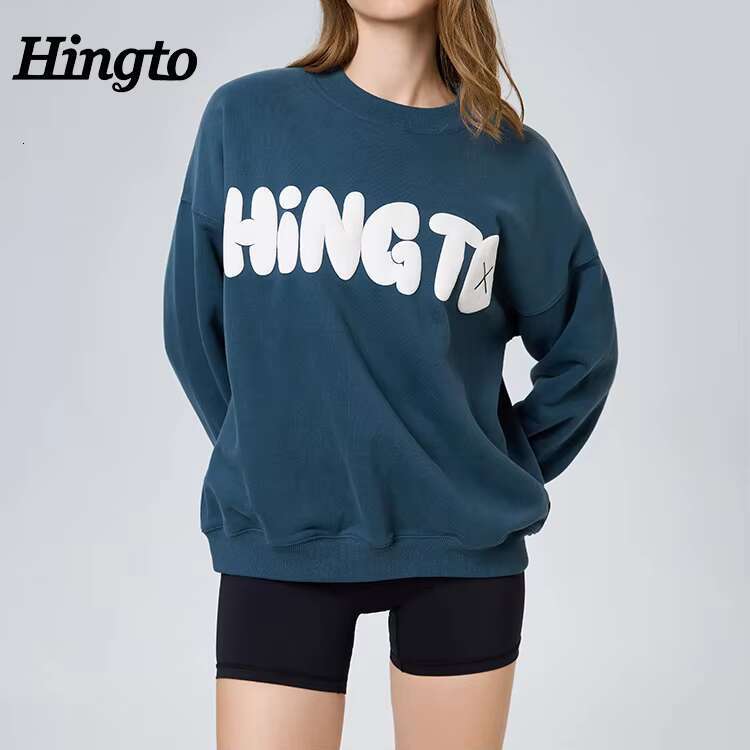 High Quality Manufacturer Ladies Oversized Hoodie OEM Custom Emed Pullover Casual Streetwear Women Crewneck Sweatshirt