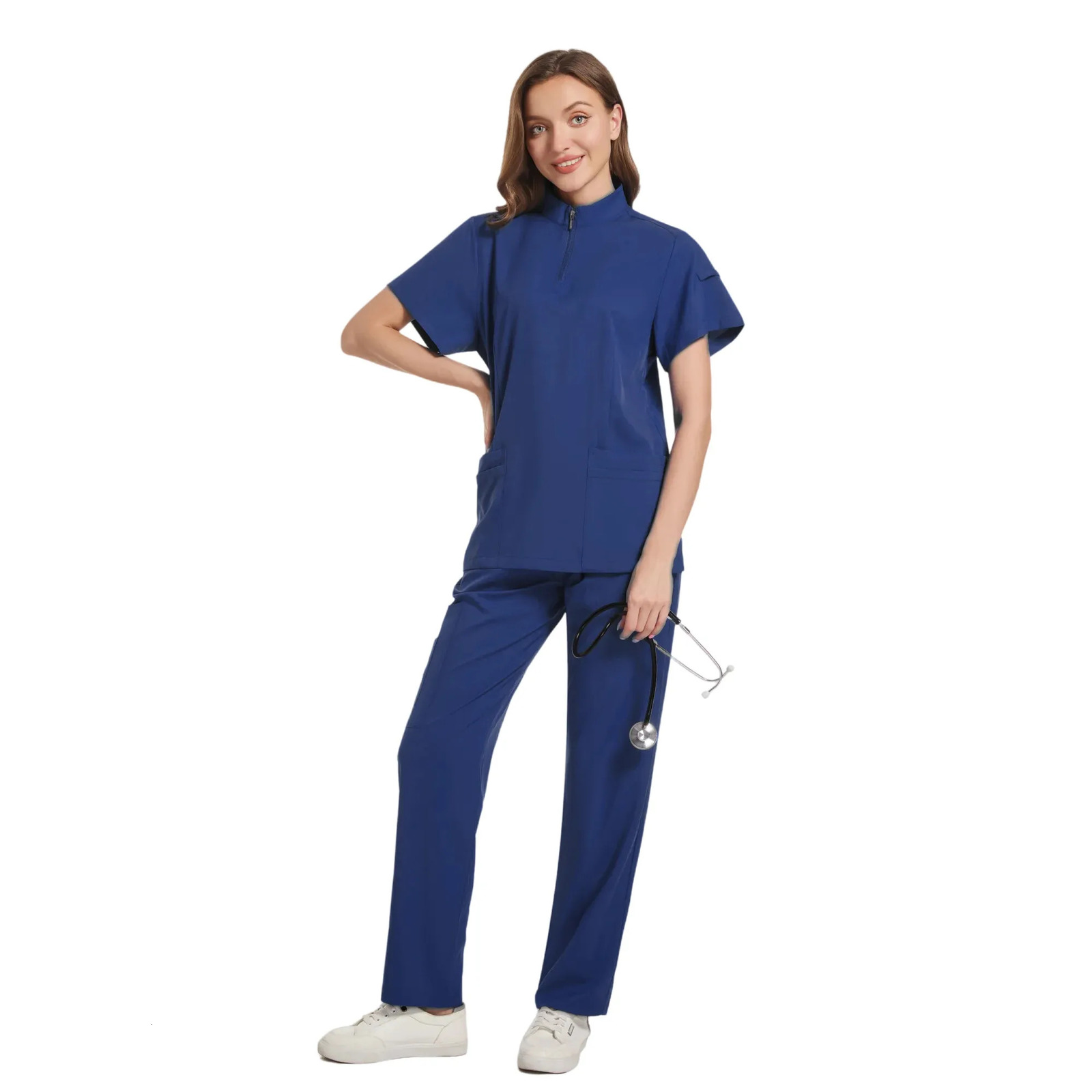 Unisex Uniforms Men Women Nursing Clothes Beauty Costume Nurse Scrubs Sets Doctor Dentist Workwear Clinical Tops Pants 250304