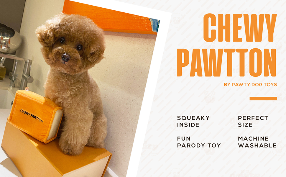 Dog Fashion Toy - Funny Cute Unique Plush Toy with Squeaker
