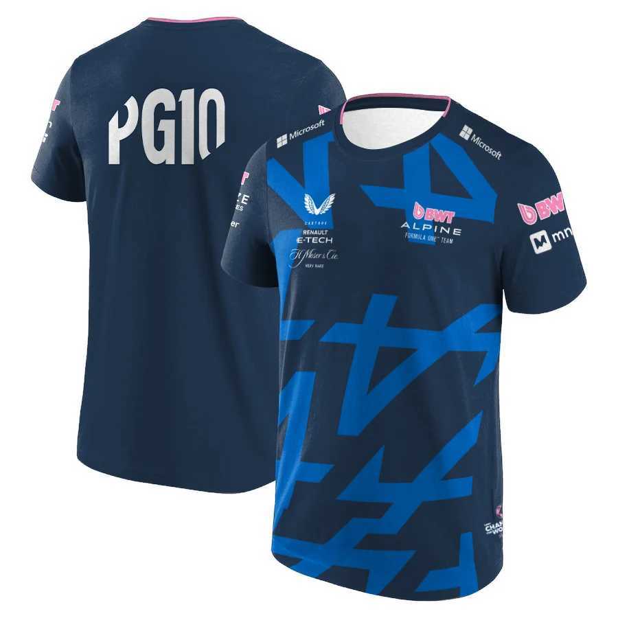 Men's T-Shirts Summer Hot Selling F1 Racing Competition Outdoor Extreme Sports BWT ALPINE Racing Team Quick Drying Cycling Suit T-shirt For Men z