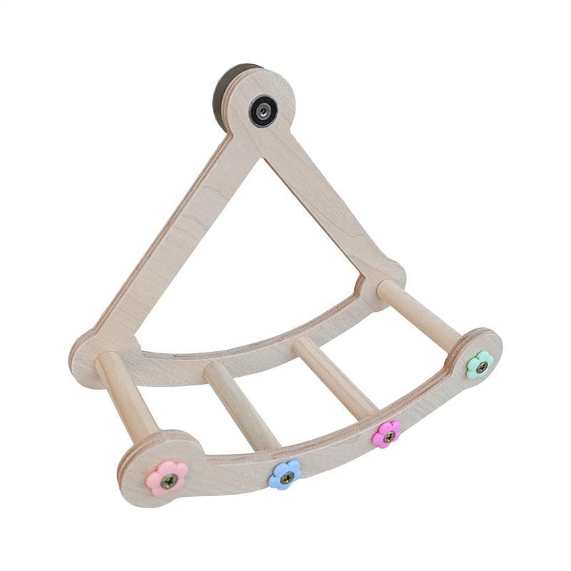 Pet Bird Swing Safe Natural Wooden Funny Hammock Perch Bird Toys Wood Swing Pet Parrot Cage Accessories For Conure Parakeet