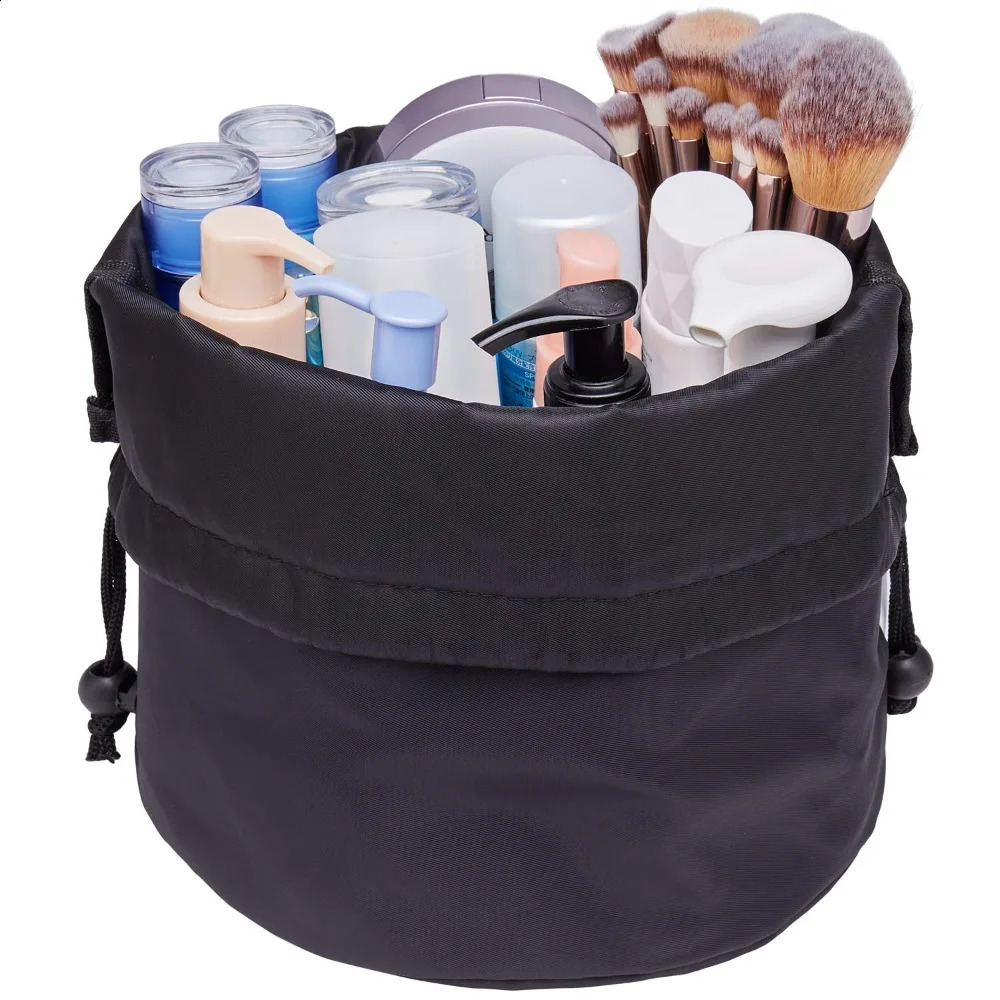 Ship from US Bucket style makeup bag travel large toilet organizer waterproof women 250305FBB
