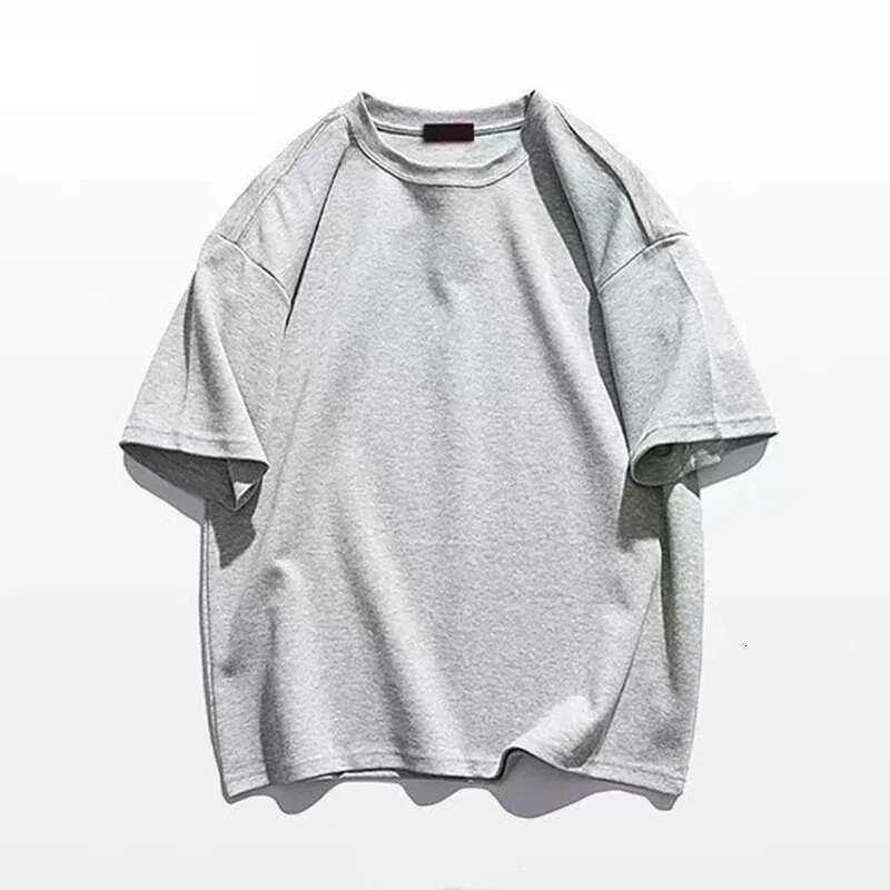 100% pure cotton T-shirt for men and women, high-quality, solid color, casual basic clothing, plus size, short sleeved, black and white