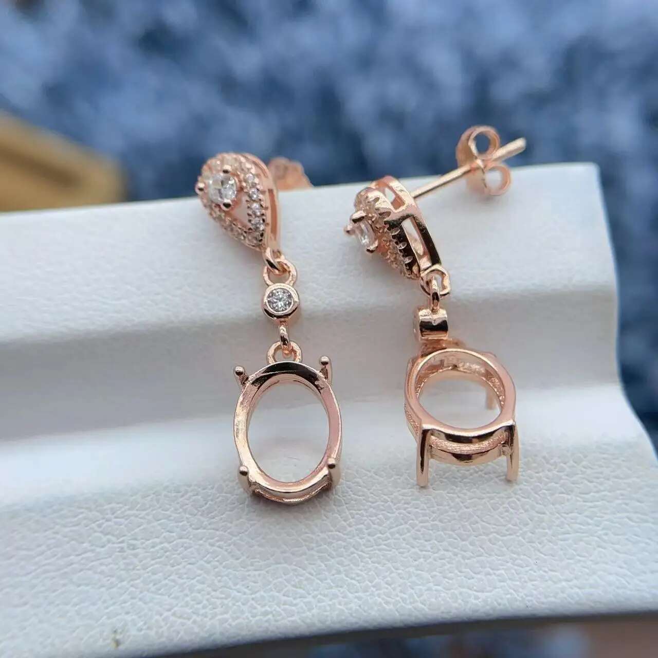 MeiBaPJ Inlay Multi Sized Medium To Long Styles S Sterg Sier DIY Empty Earrings Holder Women Fine Jewelry Accessory