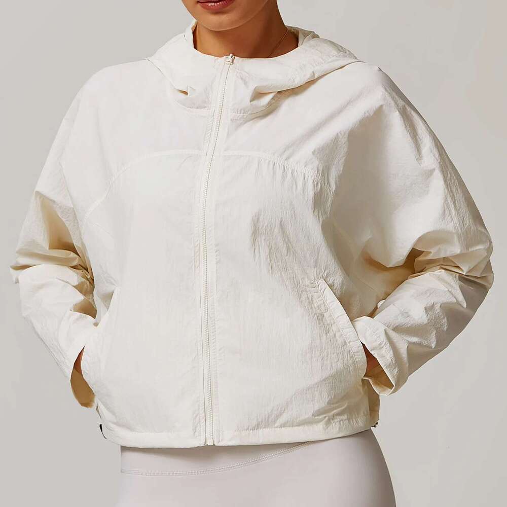 Tracksuit Women's Slim Fit Long Sleeved Fiess Coat Yoga Crop Tops Hooded Jacket Sport Push Up Workout Sweatshirts Kl-My
