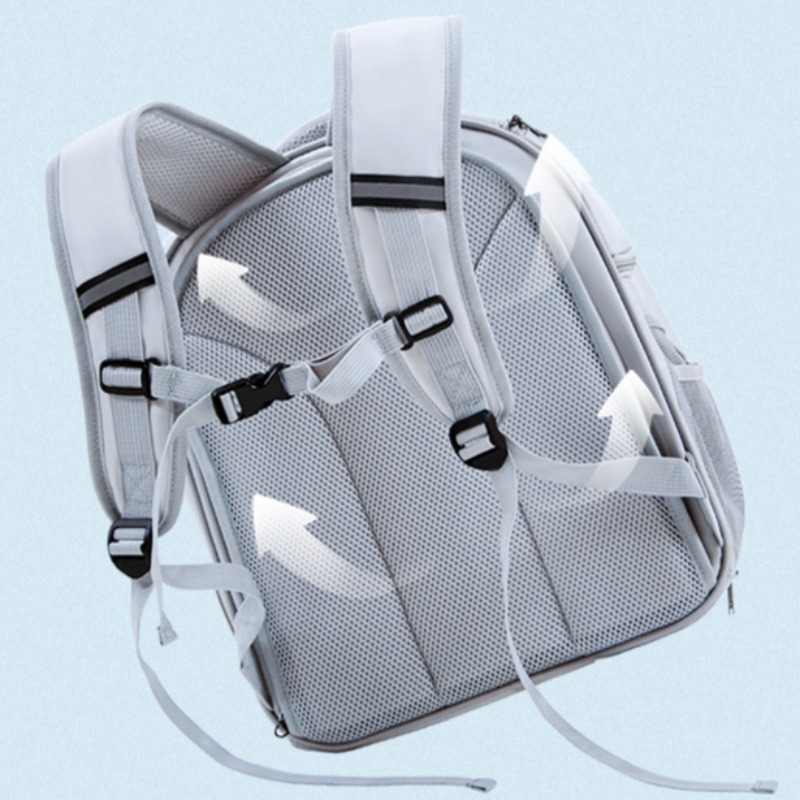 Pet Backpack Expandable Foldable Cat Carrier for Small Medium Dog and Cat Transport Dog Bag Large Space Pets Carrier with Zipper