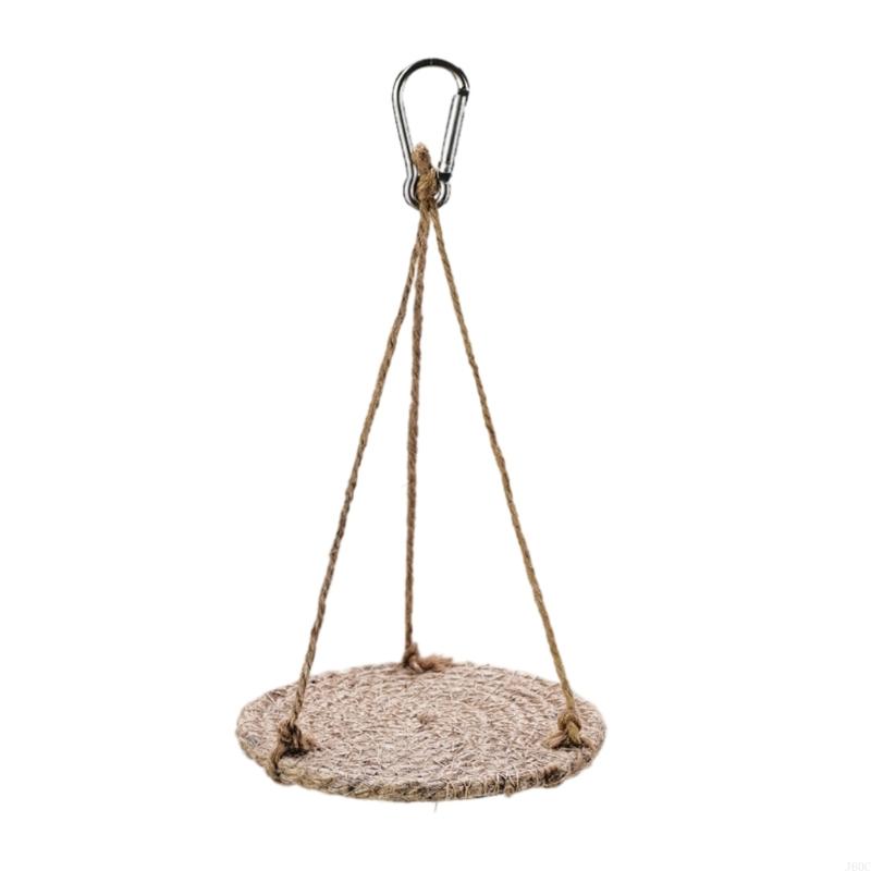 J60C Easy Install Reptiles Hammock Bed With Hanging Hook Breathable Straw Woven Bed